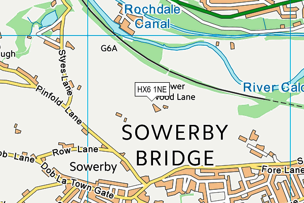 HX6 1NE map - OS VectorMap District (Ordnance Survey) HX6 1NE map - OS VectorMap District (Ordnance Survey)