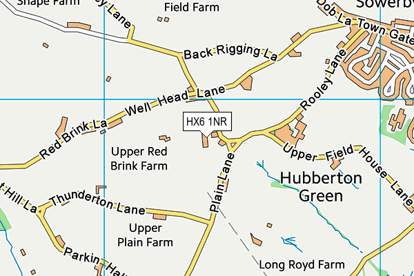 HX6 1NR map - OS VectorMap District (Ordnance Survey) HX6 1NR map - OS VectorMap District (Ordnance Survey)