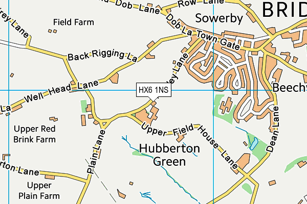 HX6 1NS map - OS VectorMap District (Ordnance Survey) HX6 1NS map - OS VectorMap District (Ordnance Survey)