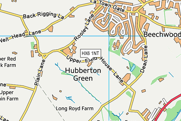 HX6 1NT map - OS VectorMap District (Ordnance Survey) HX6 1NT map - OS VectorMap District (Ordnance Survey)