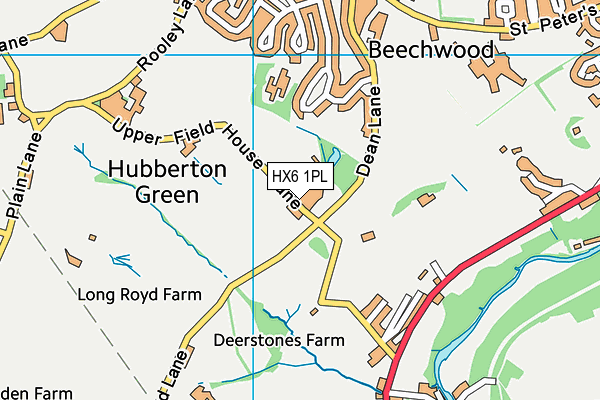 HX6 1PL map - OS VectorMap District (Ordnance Survey) HX6 1PL map - OS VectorMap District (Ordnance Survey)