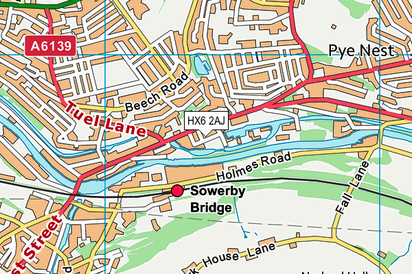 HX6 2AJ map - OS VectorMap District (Ordnance Survey) HX6 2AJ map - OS VectorMap District (Ordnance Survey)