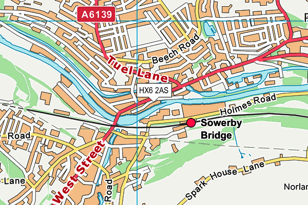 HX6 2AS map - OS VectorMap District (Ordnance Survey) HX6 2AS map - OS VectorMap District (Ordnance Survey)