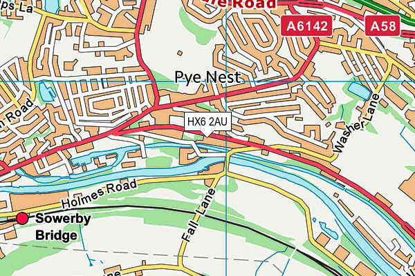 HX6 2AU map - OS VectorMap District (Ordnance Survey) HX6 2AU map - OS VectorMap District (Ordnance Survey)