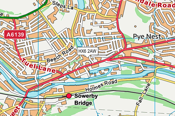 HX6 2AW map - OS VectorMap District (Ordnance Survey) HX6 2AW map - OS VectorMap District (Ordnance Survey)