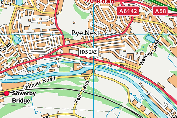 HX6 2AZ map - OS VectorMap District (Ordnance Survey) HX6 2AZ map - OS VectorMap District (Ordnance Survey)