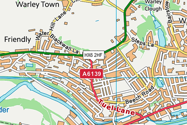 HX6 2HF map - OS VectorMap District (Ordnance Survey) HX6 2HF map - OS VectorMap District (Ordnance Survey)