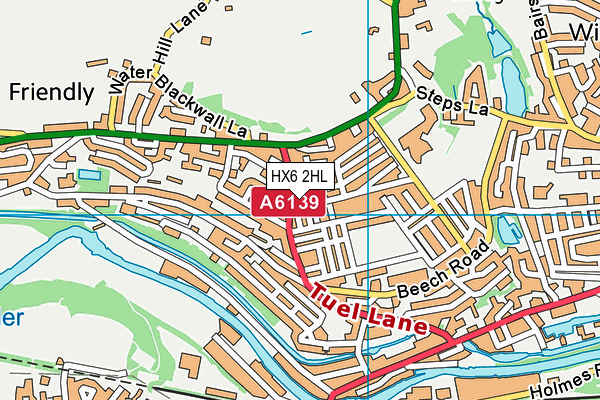 HX6 2HL map - OS VectorMap District (Ordnance Survey) HX6 2HL map - OS VectorMap District (Ordnance Survey)