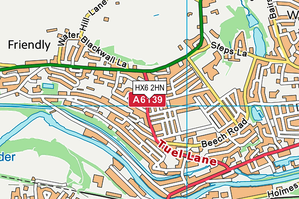 HX6 2HN map - OS VectorMap District (Ordnance Survey) HX6 2HN map - OS VectorMap District (Ordnance Survey)
