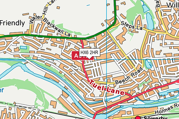 HX6 2HR map - OS VectorMap District (Ordnance Survey) HX6 2HR map - OS VectorMap District (Ordnance Survey)