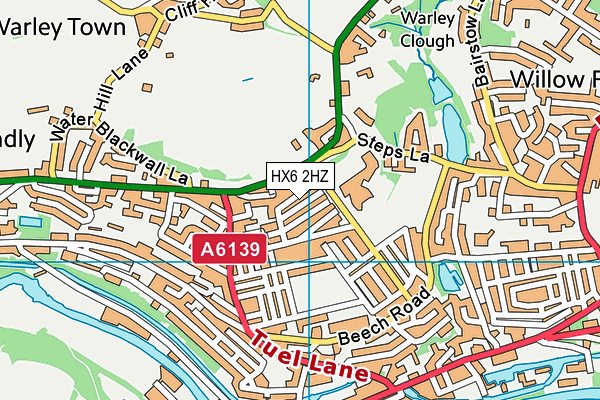 HX6 2HZ map - OS VectorMap District (Ordnance Survey) HX6 2HZ map - OS VectorMap District (Ordnance Survey)
