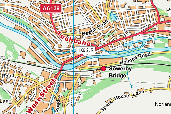 HX6 2JR map - OS VectorMap District (Ordnance Survey) HX6 2JR map - OS VectorMap District (Ordnance Survey)