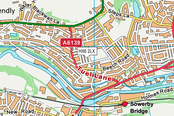 HX6 2LX map - OS VectorMap District (Ordnance Survey) HX6 2LX map - OS VectorMap District (Ordnance Survey)