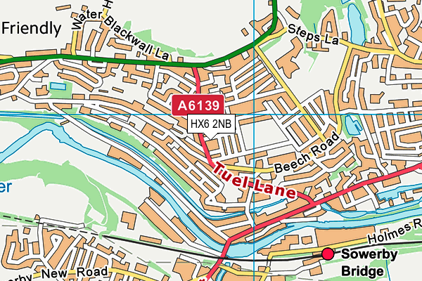 HX6 2NB map - OS VectorMap District (Ordnance Survey) HX6 2NB map - OS VectorMap District (Ordnance Survey)