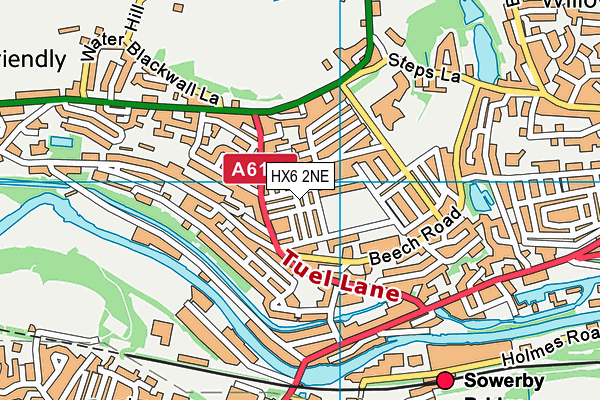 HX6 2NE map - OS VectorMap District (Ordnance Survey) HX6 2NE map - OS VectorMap District (Ordnance Survey)