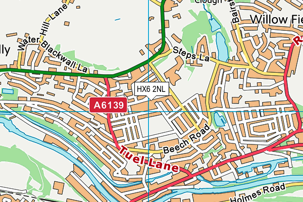 HX6 2NL map - OS VectorMap District (Ordnance Survey) HX6 2NL map - OS VectorMap District (Ordnance Survey)