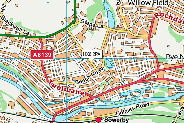 HX6 2PA map - OS VectorMap District (Ordnance Survey) HX6 2PA map - OS VectorMap District (Ordnance Survey)