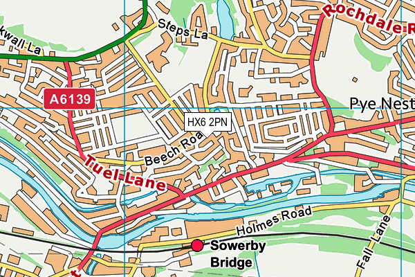 HX6 2PN map - OS VectorMap District (Ordnance Survey) HX6 2PN map - OS VectorMap District (Ordnance Survey)