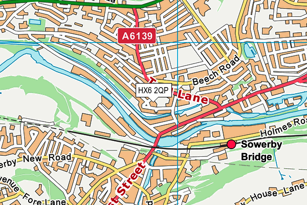 HX6 2QP map - OS VectorMap District (Ordnance Survey) HX6 2QP map - OS VectorMap District (Ordnance Survey)