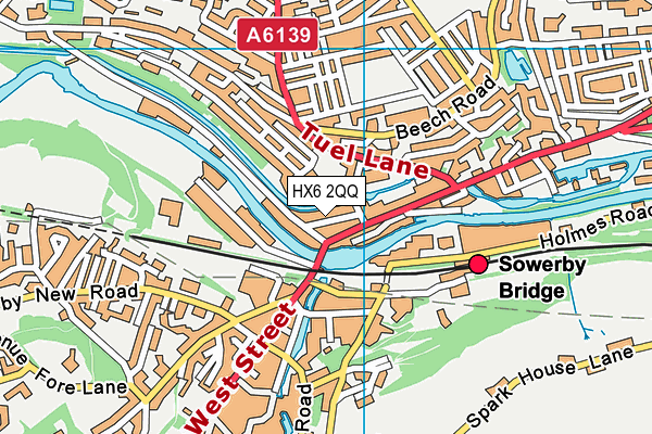 HX6 2QQ map - OS VectorMap District (Ordnance Survey) HX6 2QQ map - OS VectorMap District (Ordnance Survey)