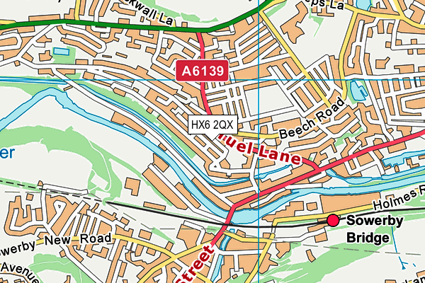 HX6 2QX map - OS VectorMap District (Ordnance Survey) HX6 2QX map - OS VectorMap District (Ordnance Survey)
