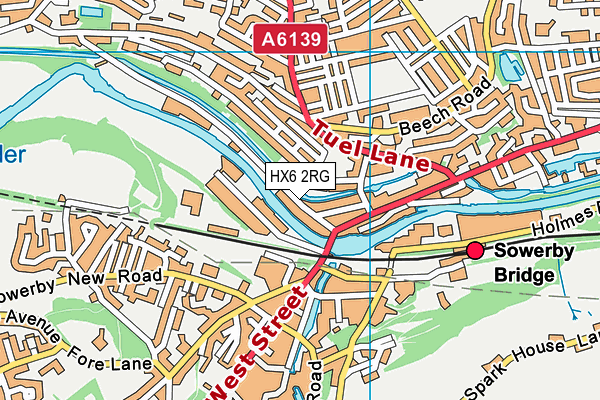 HX6 2RG map - OS VectorMap District (Ordnance Survey) HX6 2RG map - OS VectorMap District (Ordnance Survey)