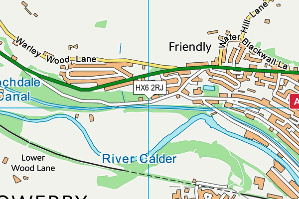 HX6 2RJ map - OS VectorMap District (Ordnance Survey) HX6 2RJ map - OS VectorMap District (Ordnance Survey)
