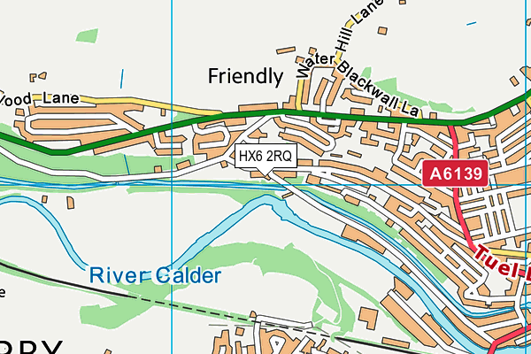 HX6 2RQ map - OS VectorMap District (Ordnance Survey)