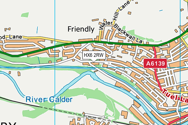 HX6 2RW map - OS VectorMap District (Ordnance Survey) HX6 2RW map - OS VectorMap District (Ordnance Survey)