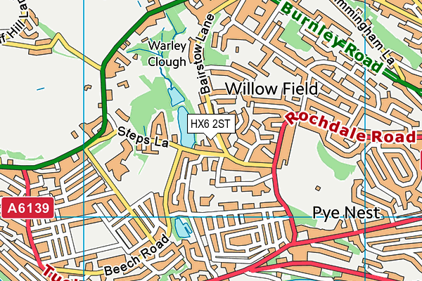 HX6 2ST map - OS VectorMap District (Ordnance Survey) HX6 2ST map - OS VectorMap District (Ordnance Survey)