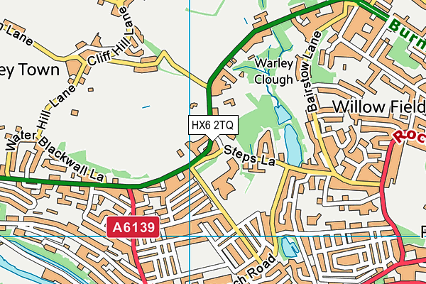 HX6 2TQ map - OS VectorMap District (Ordnance Survey) HX6 2TQ map - OS VectorMap District (Ordnance Survey)