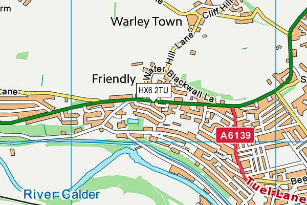 HX6 2TU map - OS VectorMap District (Ordnance Survey) HX6 2TU map - OS VectorMap District (Ordnance Survey)