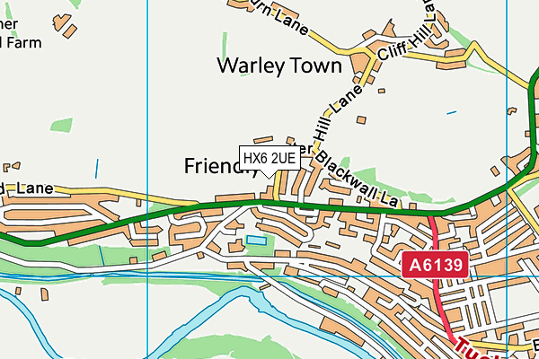 HX6 2UE map - OS VectorMap District (Ordnance Survey) HX6 2UE map - OS VectorMap District (Ordnance Survey)