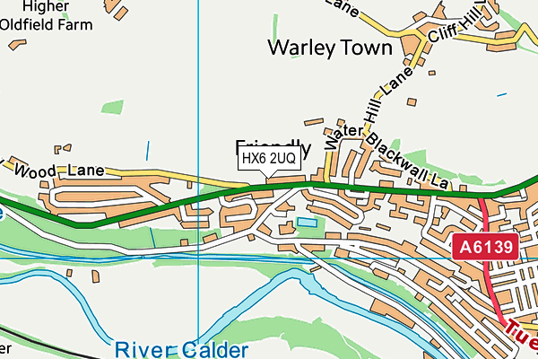 HX6 2UQ map - OS VectorMap District (Ordnance Survey) HX6 2UQ map - OS VectorMap District (Ordnance Survey)