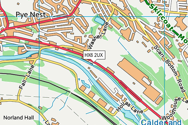 HX6 2UX map - OS VectorMap District (Ordnance Survey) HX6 2UX map - OS VectorMap District (Ordnance Survey)