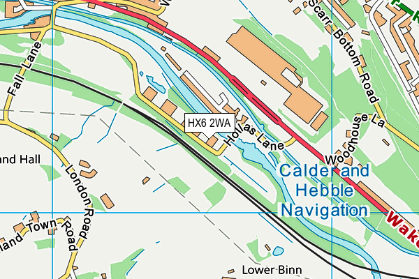 HX6 2WA map - OS VectorMap District (Ordnance Survey) HX6 2WA map - OS VectorMap District (Ordnance Survey)