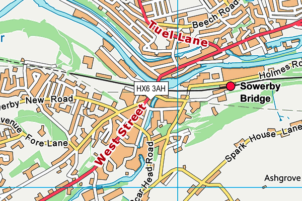 HX6 3AH map - OS VectorMap District (Ordnance Survey) HX6 3AH map - OS VectorMap District (Ordnance Survey)
