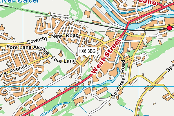 HX6 3BG map - OS VectorMap District (Ordnance Survey) HX6 3BG map - OS VectorMap District (Ordnance Survey)