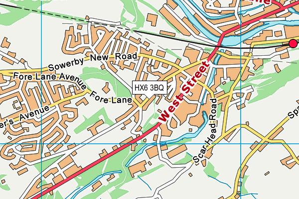 HX6 3BQ map - OS VectorMap District (Ordnance Survey) HX6 3BQ map - OS VectorMap District (Ordnance Survey)