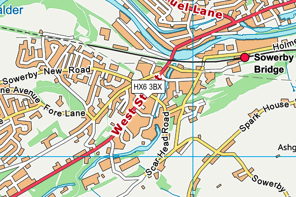 HX6 3BX map - OS VectorMap District (Ordnance Survey) HX6 3BX map - OS VectorMap District (Ordnance Survey)