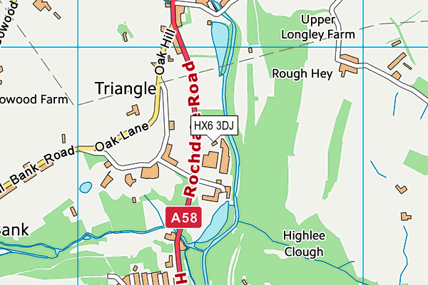 HX6 3DJ map - OS VectorMap District (Ordnance Survey) HX6 3DJ map - OS VectorMap District (Ordnance Survey)