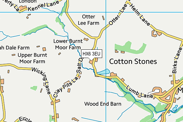 HX6 3EU map - OS VectorMap District (Ordnance Survey) HX6 3EU map - OS VectorMap District (Ordnance Survey)