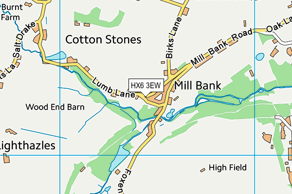HX6 3EW map - OS VectorMap District (Ordnance Survey) HX6 3EW map - OS VectorMap District (Ordnance Survey)