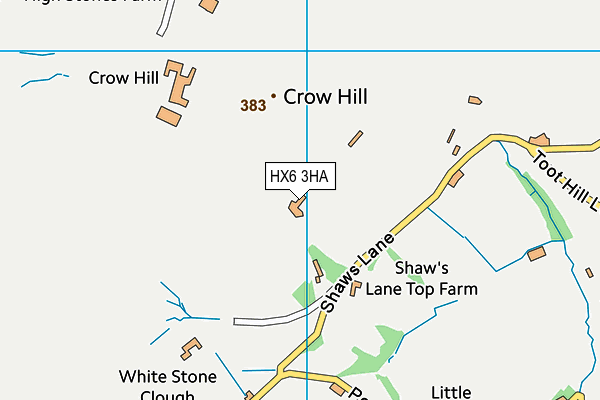 HX6 3HA map - OS VectorMap District (Ordnance Survey)
