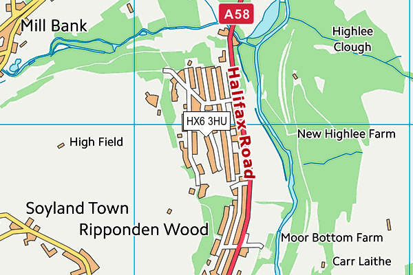 HX6 3HU map - OS VectorMap District (Ordnance Survey) HX6 3HU map - OS VectorMap District (Ordnance Survey)