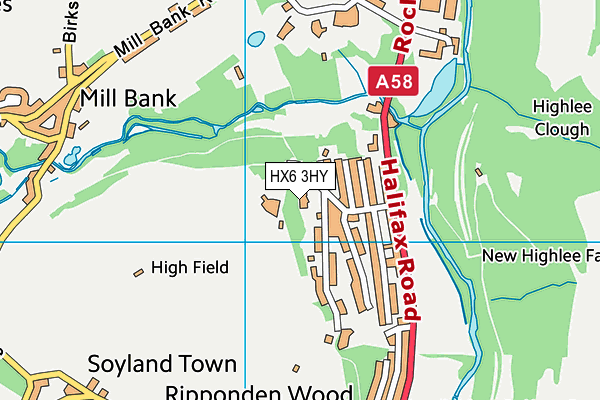 HX6 3HY map - OS VectorMap District (Ordnance Survey) HX6 3HY map - OS VectorMap District (Ordnance Survey)