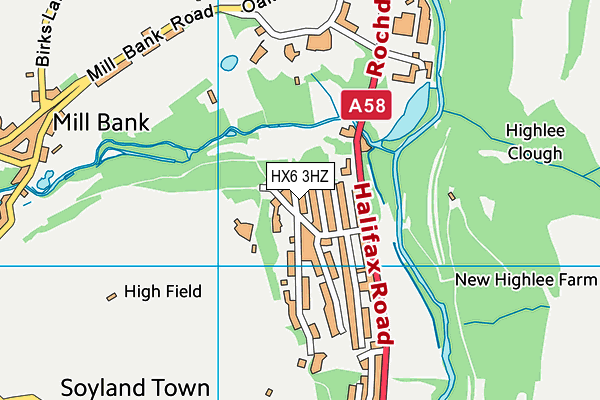 HX6 3HZ map - OS VectorMap District (Ordnance Survey) HX6 3HZ map - OS VectorMap District (Ordnance Survey)