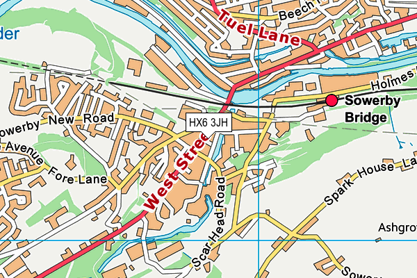 HX6 3JH map - OS VectorMap District (Ordnance Survey) HX6 3JH map - OS VectorMap District (Ordnance Survey)