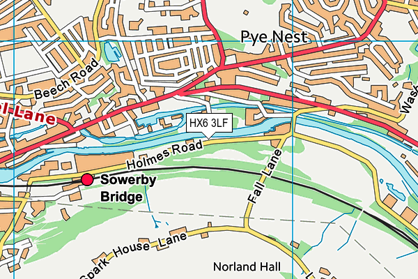 HX6 3LF map - OS VectorMap District (Ordnance Survey) HX6 3LF map - OS VectorMap District (Ordnance Survey)