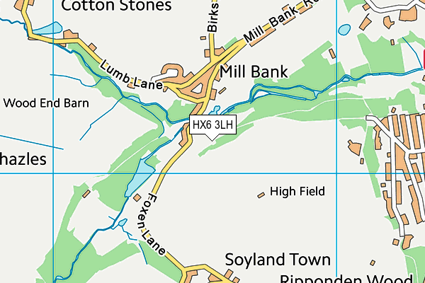 HX6 3LH map - OS VectorMap District (Ordnance Survey) HX6 3LH map - OS VectorMap District (Ordnance Survey)